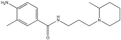 4-amino-3-methyl-N-[3-(2-methylpiperidin-1-yl)propyl]benzamide 化学構造式