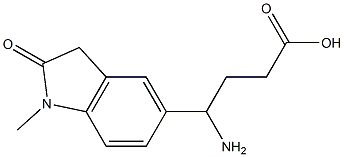 4-amino-4-(1-methyl-2-oxo-2,3-dihydro-1H-indol-5-yl)butanoic acid 结构式