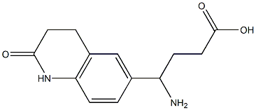 4-amino-4-(2-oxo-1,2,3,4-tetrahydroquinolin-6-yl)butanoic acid 化学構造式