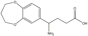 4-amino-4-(3,4-dihydro-2H-1,5-benzodioxepin-7-yl)butanoic acid 化学構造式