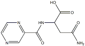 4-amino-4-oxo-2-[(pyrazin-2-ylcarbonyl)amino]butanoic acid 结构式