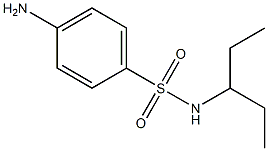 4-amino-N-(1-ethylpropyl)benzenesulfonamide 化学構造式