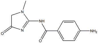 4-amino-N-(1-methyl-4-oxo-4,5-dihydro-1H-imidazol-2-yl)benzamide Struktur