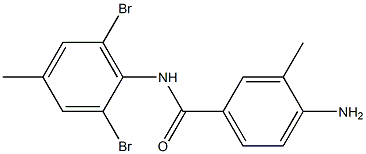 4-amino-N-(2,6-dibromo-4-methylphenyl)-3-methylbenzamide Struktur