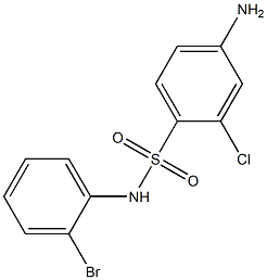 4-amino-N-(2-bromophenyl)-2-chlorobenzene-1-sulfonamide 化学構造式