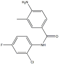 4-amino-N-(2-chloro-4-fluorophenyl)-3-methylbenzamide 结构式