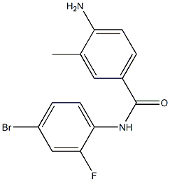 4-amino-N-(4-bromo-2-fluorophenyl)-3-methylbenzamide 结构式