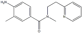 4-amino-N,3-dimethyl-N-[2-(pyridin-2-yl)ethyl]benzamide,,结构式