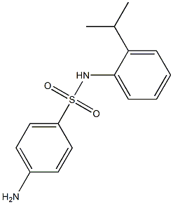 4-amino-N-[2-(propan-2-yl)phenyl]benzene-1-sulfonamide,,结构式