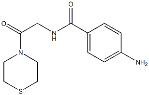 4-amino-N-[2-oxo-2-(thiomorpholin-4-yl)ethyl]benzamide Structure