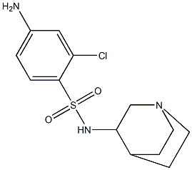 4-amino-N-{1-azabicyclo[2.2.2]octan-3-yl}-2-chlorobenzene-1-sulfonamide Structure