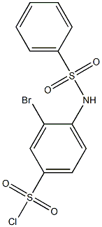 4-benzenesulfonamido-3-bromobenzene-1-sulfonyl chloride Structure
