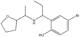 4-bromo-2-(1-{[1-(oxolan-2-yl)ethyl]amino}propyl)phenol Struktur