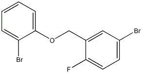 4-bromo-2-(2-bromophenoxymethyl)-1-fluorobenzene,,结构式