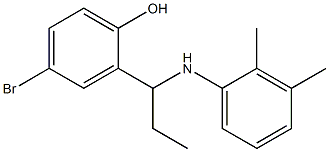 4-bromo-2-{1-[(2,3-dimethylphenyl)amino]propyl}phenol,,结构式