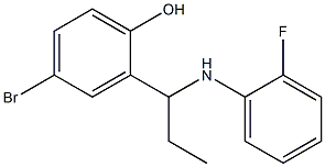 4-bromo-2-{1-[(2-fluorophenyl)amino]propyl}phenol Structure