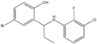 4-bromo-2-{1-[(3-chloro-2-fluorophenyl)amino]propyl}phenol,,结构式