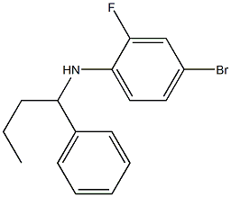 4-bromo-2-fluoro-N-(1-phenylbutyl)aniline,,结构式