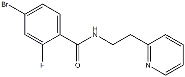 4-bromo-2-fluoro-N-(2-pyridin-2-ylethyl)benzamide,,结构式