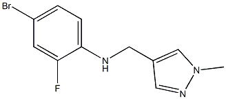 4-bromo-2-fluoro-N-[(1-methyl-1H-pyrazol-4-yl)methyl]aniline Struktur
