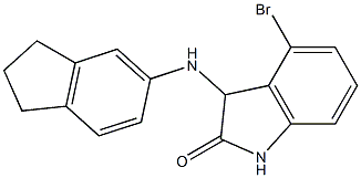 4-bromo-3-(2,3-dihydro-1H-inden-5-ylamino)-2,3-dihydro-1H-indol-2-one Structure