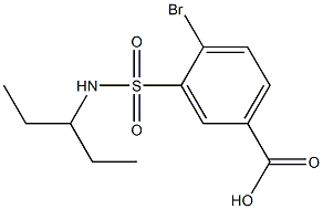 4-bromo-3-(pentan-3-ylsulfamoyl)benzoic acid Struktur