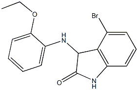 4-bromo-3-[(2-ethoxyphenyl)amino]-2,3-dihydro-1H-indol-2-one Structure