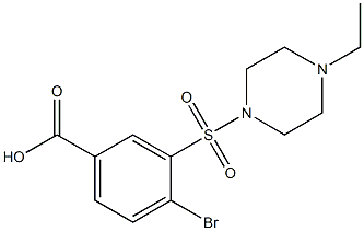 4-bromo-3-[(4-ethylpiperazine-1-)sulfonyl]benzoic acid|