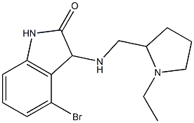 4-bromo-3-{[(1-ethylpyrrolidin-2-yl)methyl]amino}-2,3-dihydro-1H-indol-2-one Structure