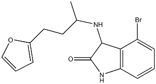 4-bromo-3-{[4-(furan-2-yl)butan-2-yl]amino}-2,3-dihydro-1H-indol-2-one Structure