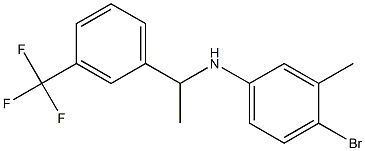 4-bromo-3-methyl-N-{1-[3-(trifluoromethyl)phenyl]ethyl}aniline 化学構造式