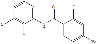 4-bromo-N-(3-chloro-2-fluorophenyl)-2-fluorobenzamide 化学構造式