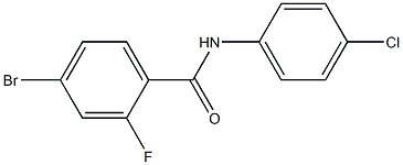 4-bromo-N-(4-chlorophenyl)-2-fluorobenzamide Struktur