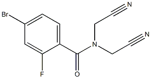 4-bromo-N,N-bis(cyanomethyl)-2-fluorobenzamide,,结构式