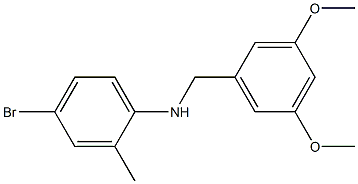 4-bromo-N-[(3,5-dimethoxyphenyl)methyl]-2-methylaniline,,结构式