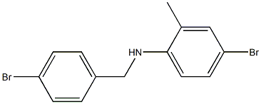 4-bromo-N-[(4-bromophenyl)methyl]-2-methylaniline,,结构式