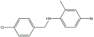 4-bromo-N-[(4-chlorophenyl)methyl]-2-methylaniline 结构式