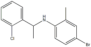 4-bromo-N-[1-(2-chlorophenyl)ethyl]-2-methylaniline,,结构式