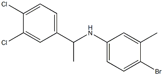 4-bromo-N-[1-(3,4-dichlorophenyl)ethyl]-3-methylaniline 结构式