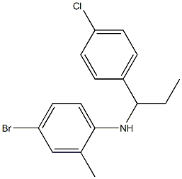  4-bromo-N-[1-(4-chlorophenyl)propyl]-2-methylaniline