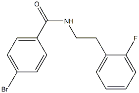 4-bromo-N-[2-(2-fluorophenyl)ethyl]benzamide 化学構造式