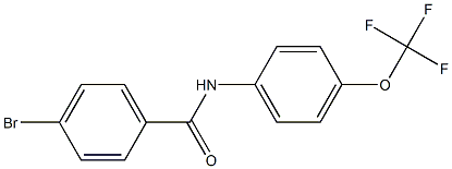 4-bromo-N-[4-(trifluoromethoxy)phenyl]benzamide,,结构式