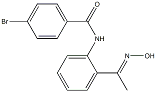 4-bromo-N-{2-[(1E)-N-hydroxyethanimidoyl]phenyl}benzamide,,结构式
