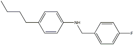 4-butyl-N-[(4-fluorophenyl)methyl]aniline,,结构式