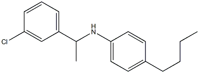 4-butyl-N-[1-(3-chlorophenyl)ethyl]aniline,,结构式