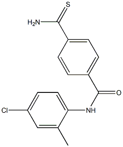 4-carbamothioyl-N-(4-chloro-2-methylphenyl)benzamide Struktur