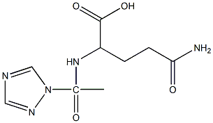 4-carbamoyl-2-[1-(1H-1,2,4-triazol-1-yl)acetamido]butanoic acid,,结构式
