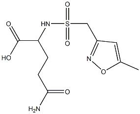 4-carbamoyl-2-{[(5-methyl-1,2-oxazol-3-yl)methane]sulfonamido}butanoic acid 结构式