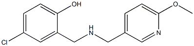 4-chloro-2-({[(6-methoxypyridin-3-yl)methyl]amino}methyl)phenol,,结构式