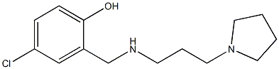4-chloro-2-({[3-(pyrrolidin-1-yl)propyl]amino}methyl)phenol,,结构式
